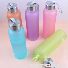 Minch Lanyard Scrub Leakproof Sport Outdoor Water Bottle 600ML ,White Easy to Carry Plastic Bottle